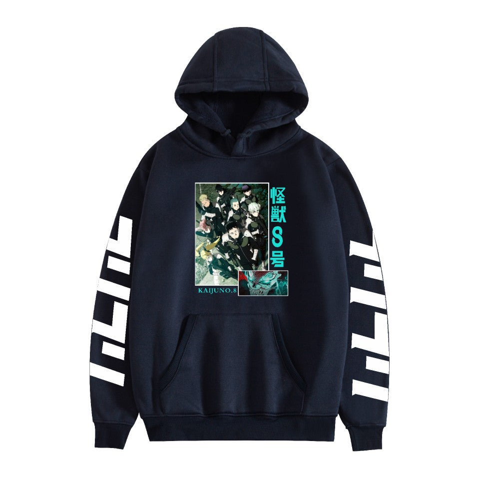 Kaiju No. 8 Anime Cartoon Print Fashion Loose Hoodie Men