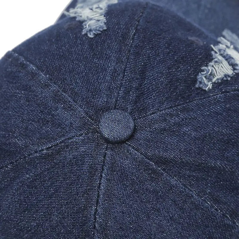 Baseball Caps Vintage Washed Distressed Cap Fashion Sports Denim Hats Plain women Men Dad Caps