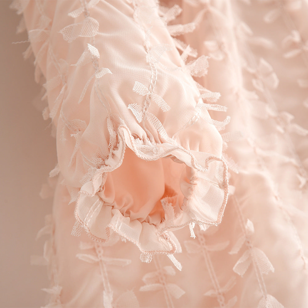 Girls' Dress Spring Autumn New Fashion Children's Sweet Embellished Princess Dress Baby Sweet Stylish Long Dress
