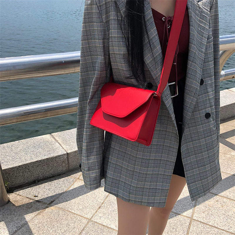 RanHuang New Arrive Women Pu Leather Shoulder Bags Girls Brief Flap Women's Casual Messenger Bags Crossbody Bags