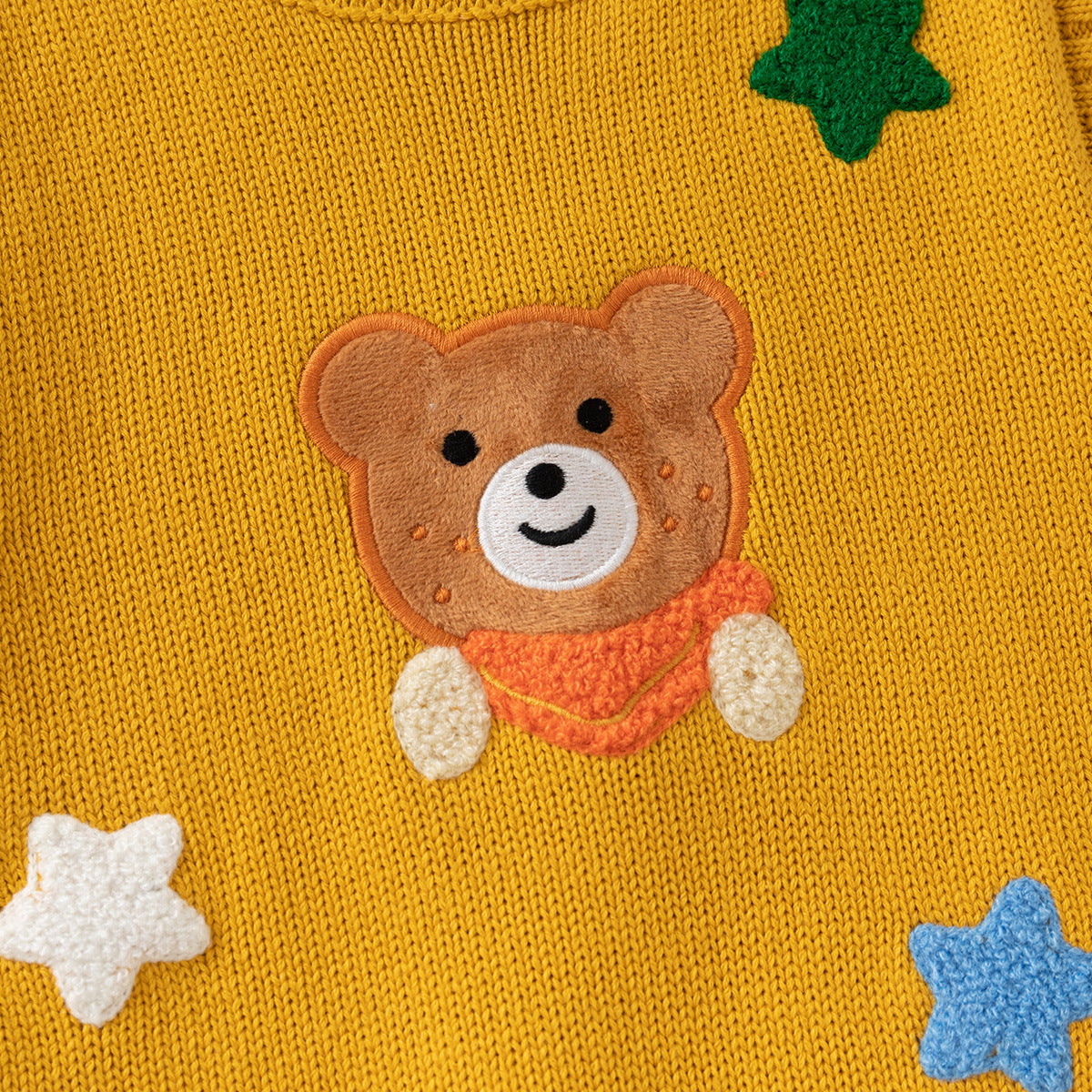 Children's Knitted Vest Wholesale Boy's Sweater Baby Sleeveless Pullover Cartoon Bear Top Fashion