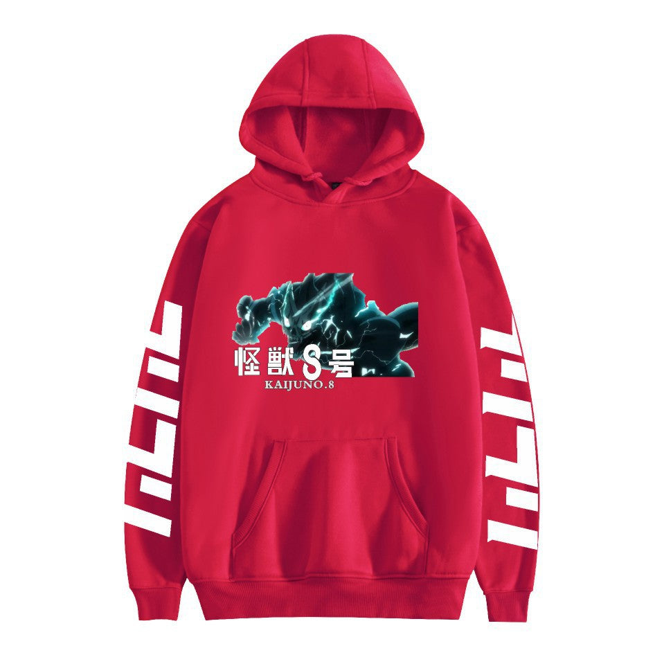 Kaiju No. 8 Anime Cartoon Print Fashion Loose Hoodie Men