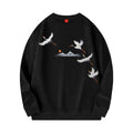 National fashion brand spring and autumn round neck pullover sweatshirt for men street hip hop loose casual embroidery