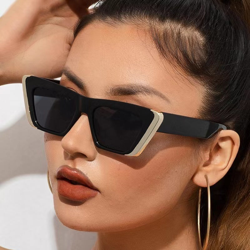Fashionable Fashion Brand Cat Eye Sunglasses For Women Sunscreen Ins Small Frame UV Resistant Sunglasses For Men In Summer