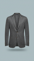 Tailored men's knit blazer with stretch lining