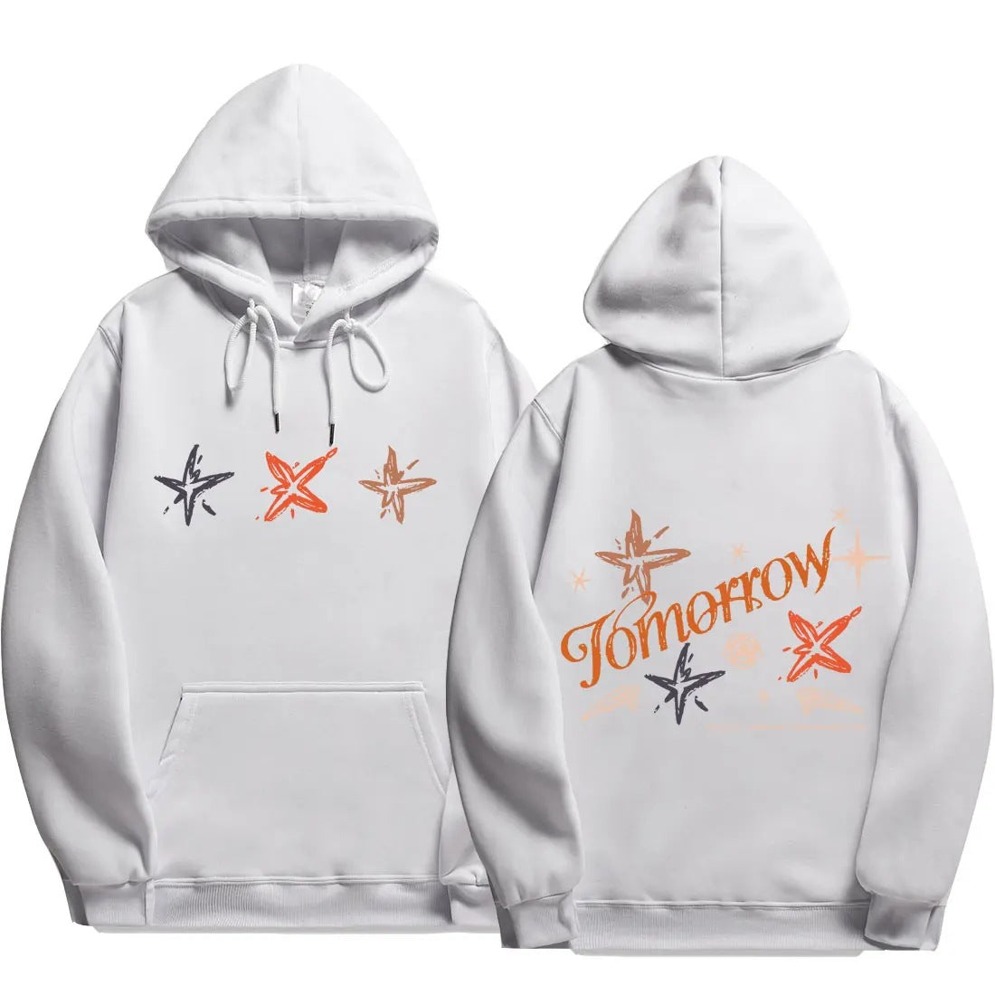 txt act promise print Hip Hop Hoodies Men Fashion Long