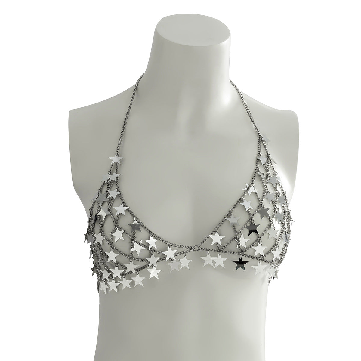 Sexy bikini accessories, tassel chest chain, body chain, handmade star sequins, spicy girl chest accessories