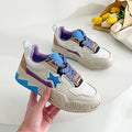 Leather Shoes Women's Shoes Retro Thick Bottom Casual Shoes Trend Sports Shoes Heightening Shock Absorption Skateboard Shoes