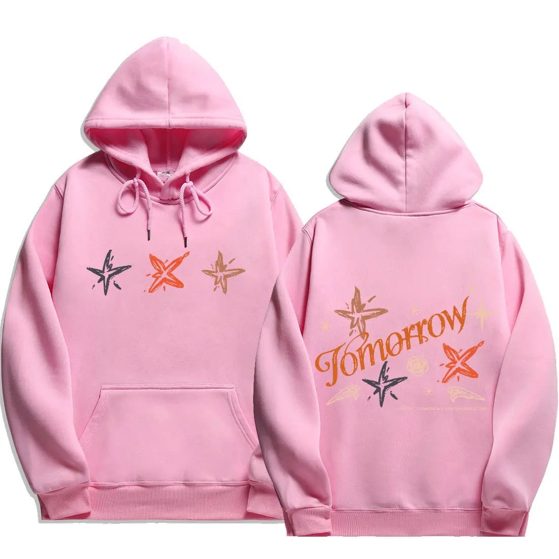 txt act promise print Hip Hop Hoodies Men Fashion Long