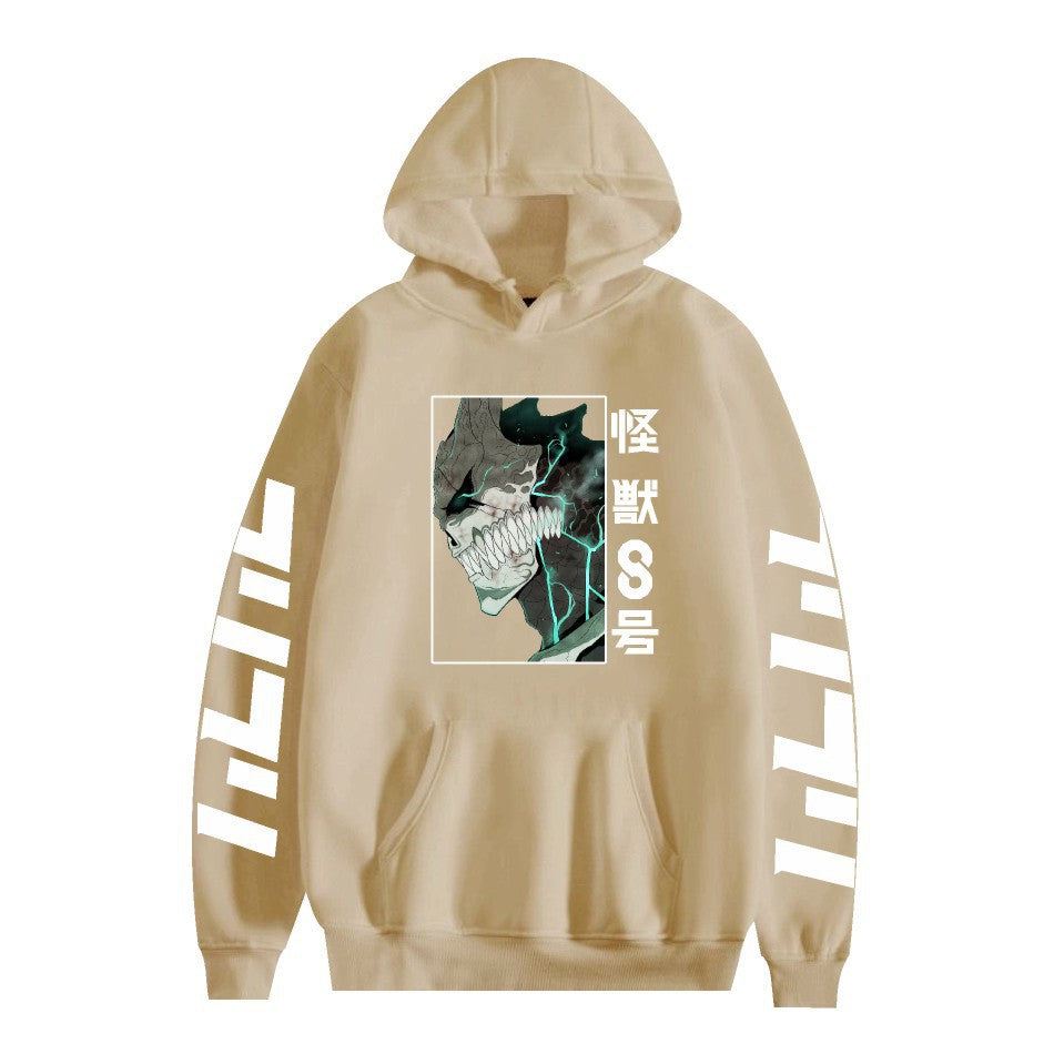 Kaiju No. 8 Anime Cartoon Print Fashion Loose Hoodie Men