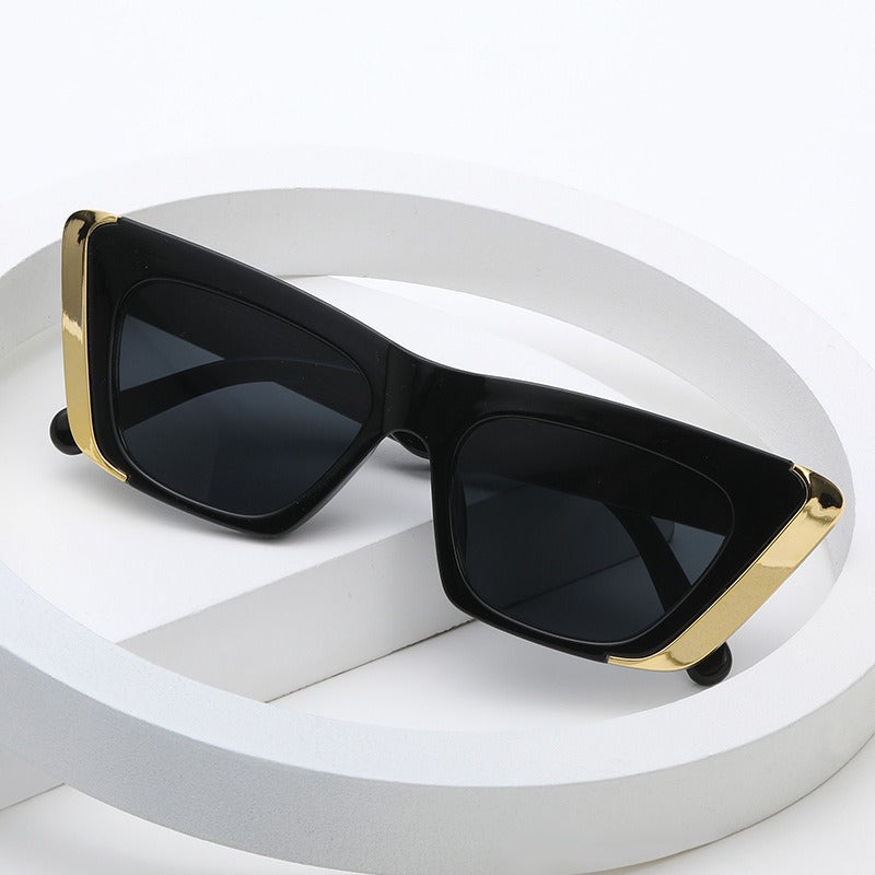 Fashionable Fashion Brand Cat Eye Sunglasses For Women Sunscreen Ins Small Frame UV Resistant Sunglasses For Men In Summer