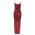 Fashion Sexy Printed Backless Bodycon Dress for Women