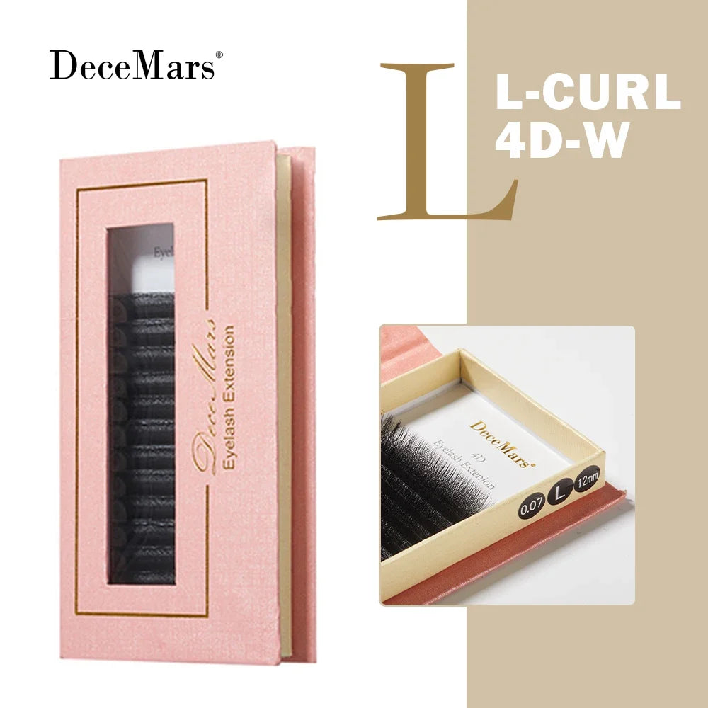 DeceMars L-curl M Curl YY 3D 4D 5D 6D Eyelash Extension 12 Lines for Makeup