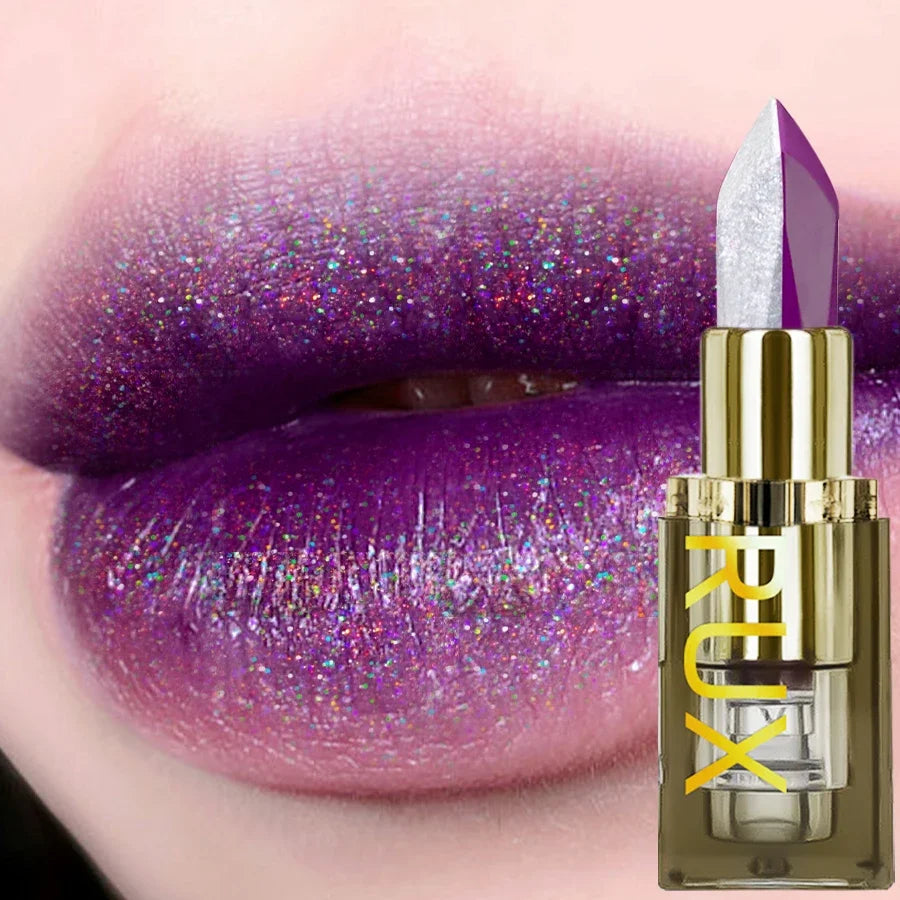 Lipstick – Two-Tone – Matte – Purple Black Glitter Matte | KIMLUD
