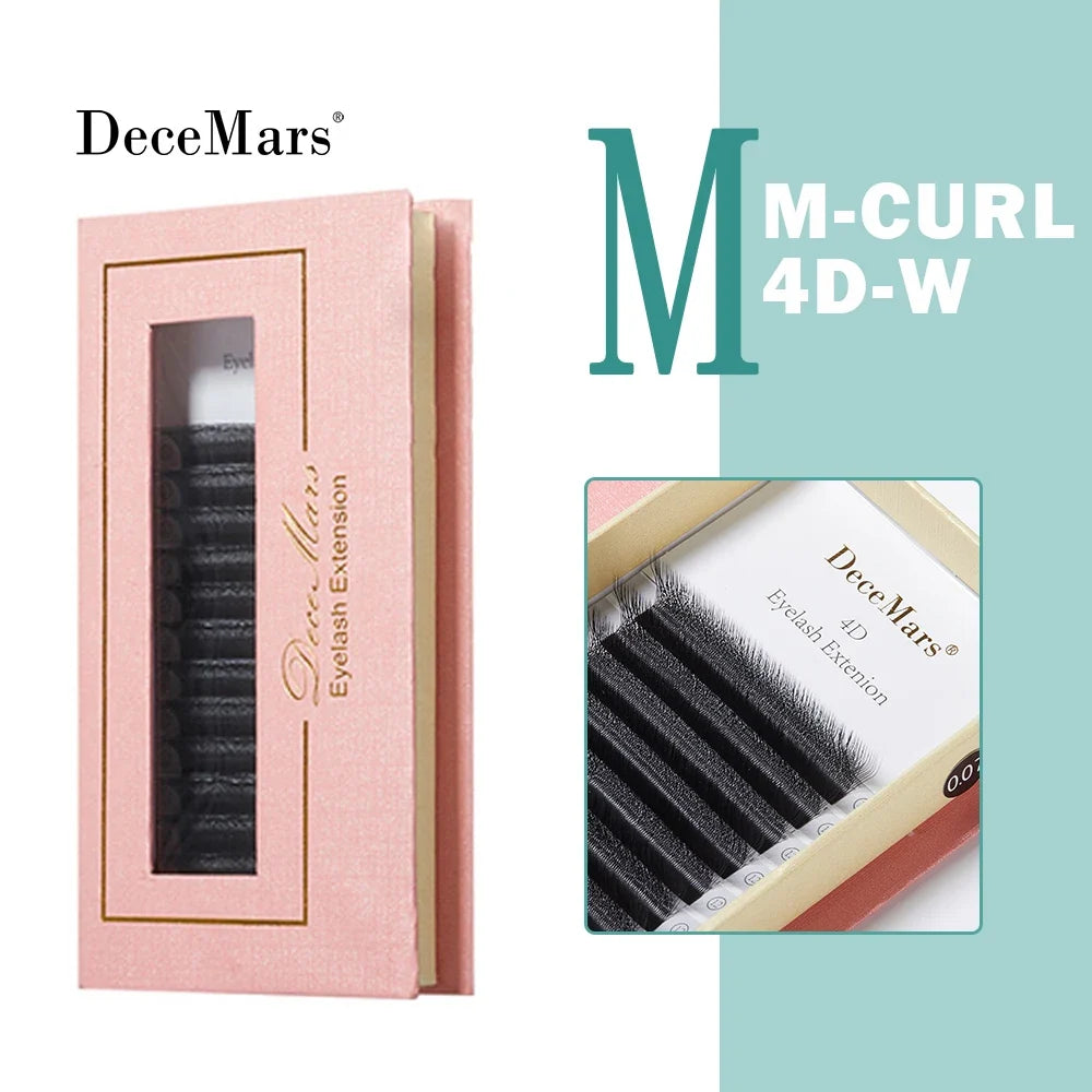 DeceMars L-curl M Curl YY 3D 4D 5D 6D Eyelash Extension 12 Lines for Makeup