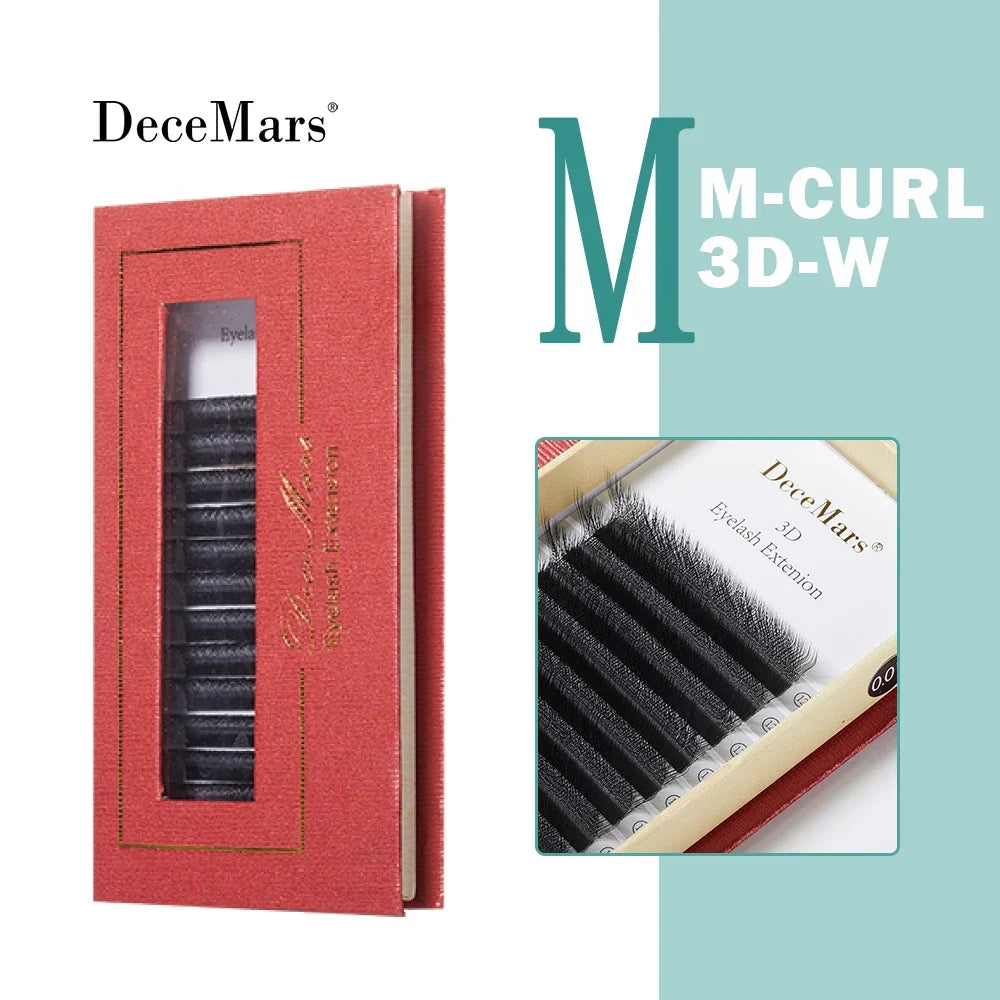 DeceMars L-curl M Curl YY 3D 4D 5D 6D Eyelash Extension 12 Lines for Makeup