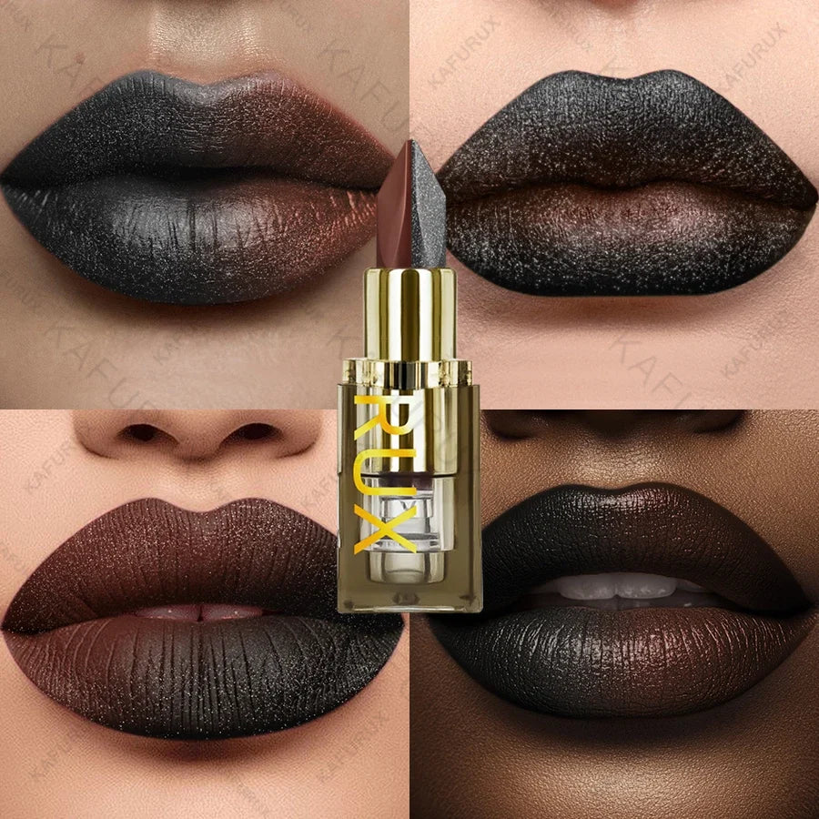 Lipstick – Two-Tone – Matte – Purple Black Glitter Matte | KIMLUD