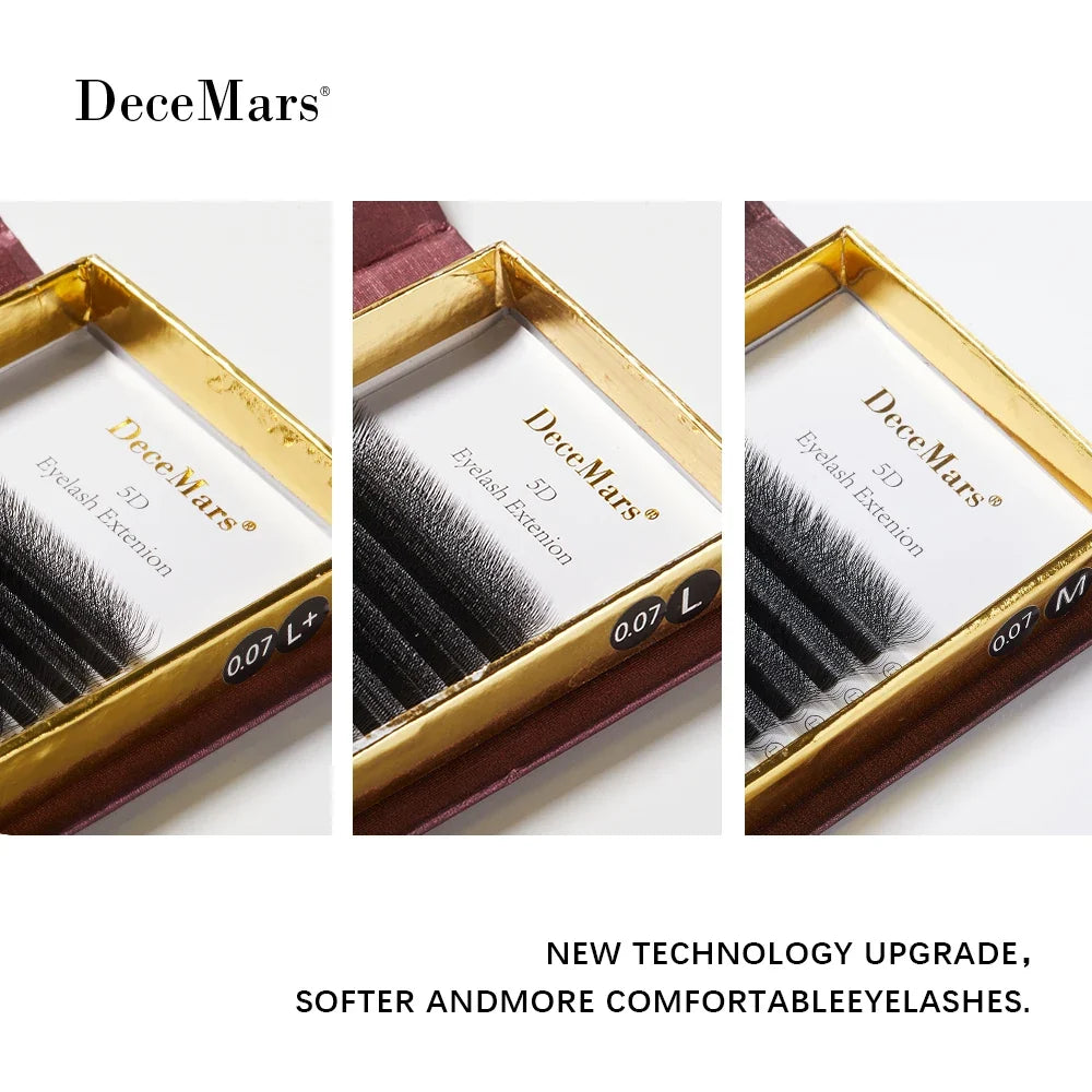 DeceMars L-curl M Curl YY 3D 4D 5D 6D Eyelash Extension 12 Lines for Makeup