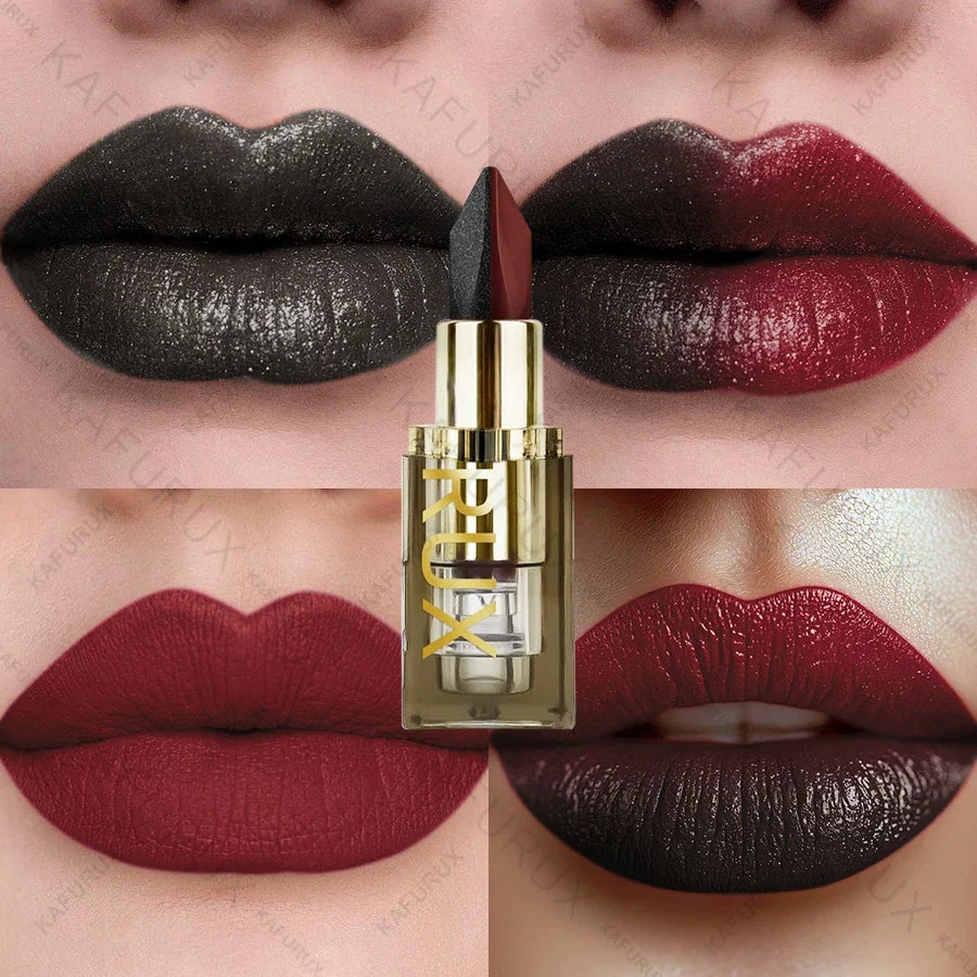 Lipstick – Two-Tone – Matte – Purple Black Glitter Matte | KIMLUD