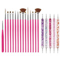 20Pcs Black Nail Art Brush Set Nail Gel Polish Painting Brush Drawing Pen Uv Gel Polish Nail Liner Brush And Nail Dotting Pen For Gel Polish Diy Manicure Salon At Home